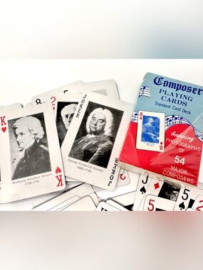 Collector's Playing Cards 54 Major Composers Card Set Vintage 1970's Full Deck
